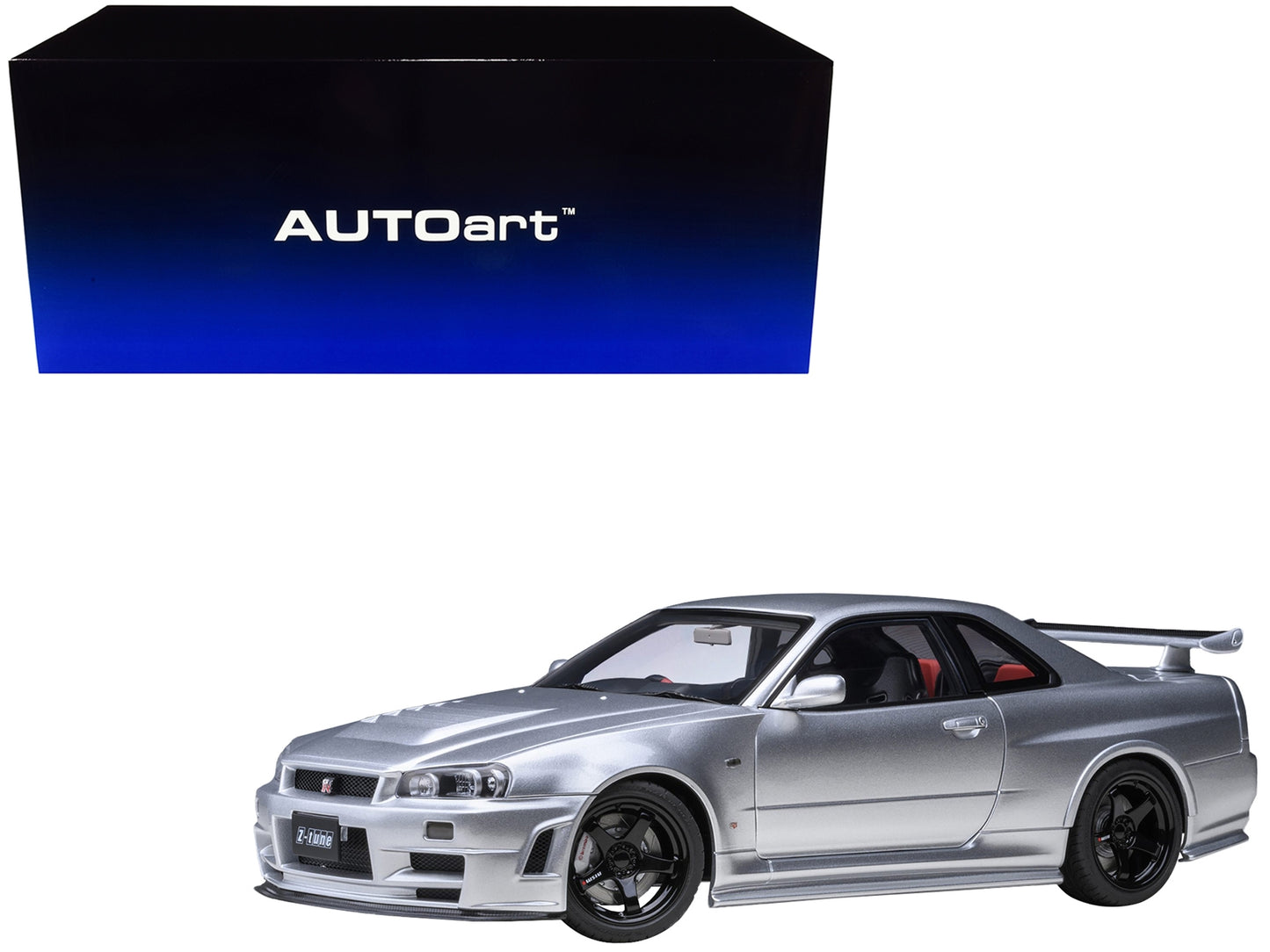 Nissan Nismo R34 GT-R Z-TUNE RHD (Right Hand Drive) Silver Metallic 1/18 Model Car by Autoart