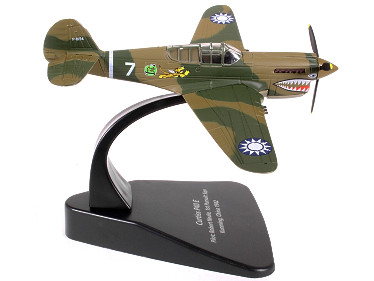 Curtiss P40 E Warhawk Fighter Plane Pilot: Robert Neale 1st Pursuit Squadron Kunming China (1944) "Oxford Aviation" Series 1/72 Diecast Model Airplane by Oxford Diecast