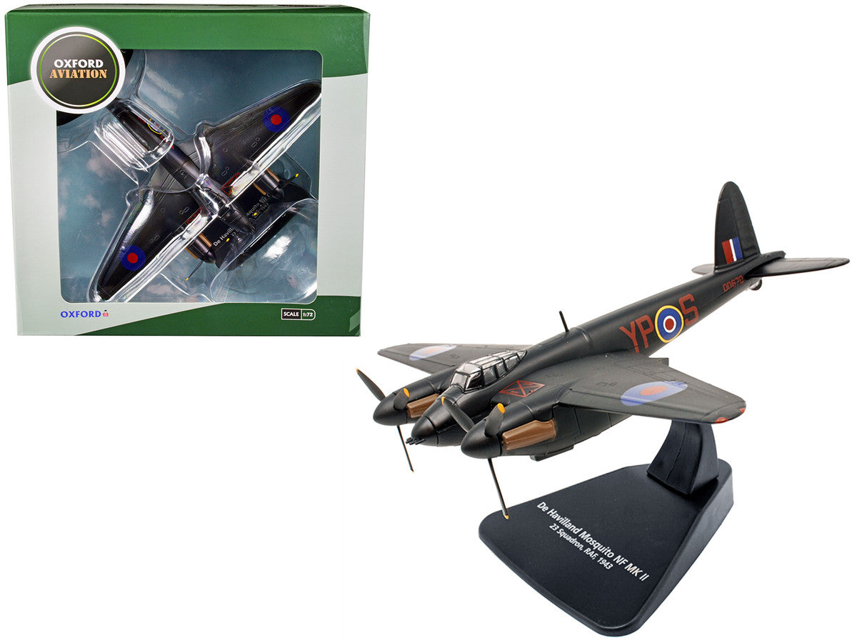 De Havilland Mosquito NF MK II War Plane 23 Squadron RAF (1943) "Oxford Aviation" Series 1/72 Diecast Model Airplane by Oxford Diecast-0