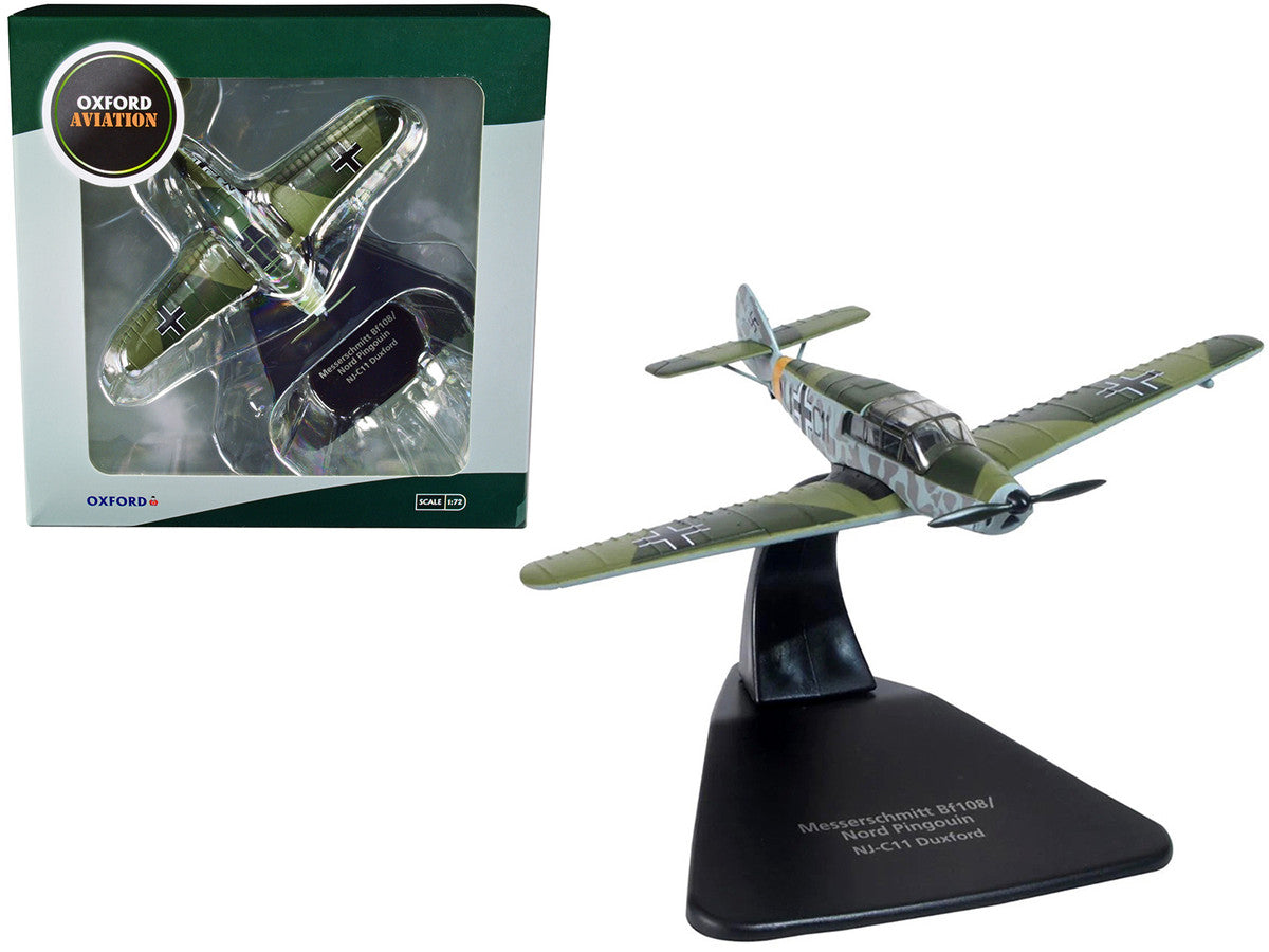Messerschmitt Bf 108/Nord Pingouin War Plane NJ-C11 Duxford "Oxford Aviation" Series 1/72 Diecast Model Airplane by Oxford Diecast Oxford Diecast
