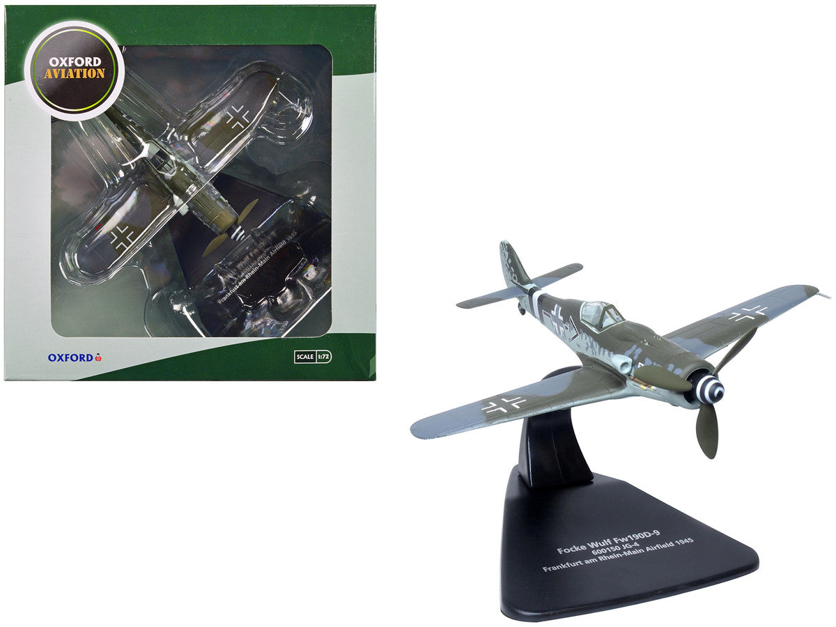 Focke-Wulf Fw190D-9 Fighter Aircraft "600150 JG-4 Frankfurt Rhine-Main Airfield" (1945) German Luftwaffe "Oxford Aviation" 1/72 Diecast Model Airplane by Oxford Diecast-0