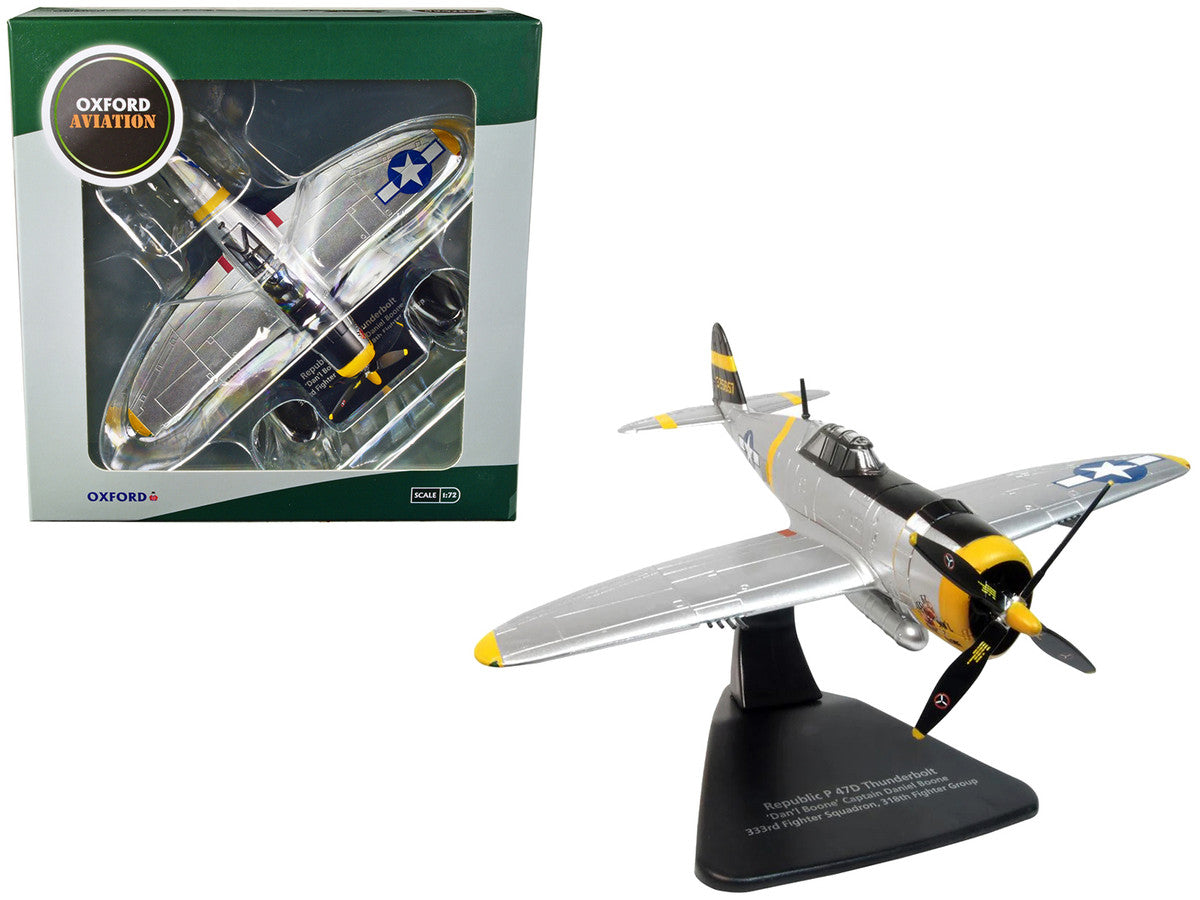 Republic P-47D Thunderbolt Fighter Plane USAAF "Captain Daniel Boone 333rd Fighter Squadron 318th Fighter Group" "Oxford Aviation" Series 1/72 Diecast Model Airplane by Oxford Diecast Oxford Diecast