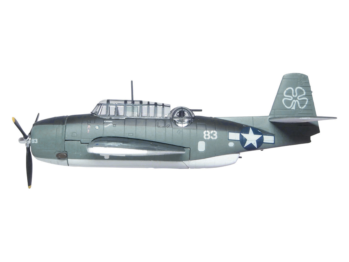 Grumman Avenger TBM-1C Aircraft "White 83 Blopsy VC-76 Petrof Bay" (1945) United States Navy "Oxford Aviation" 1/72 Diecast Model Airplane by Oxford Diecast Oxford Diecast