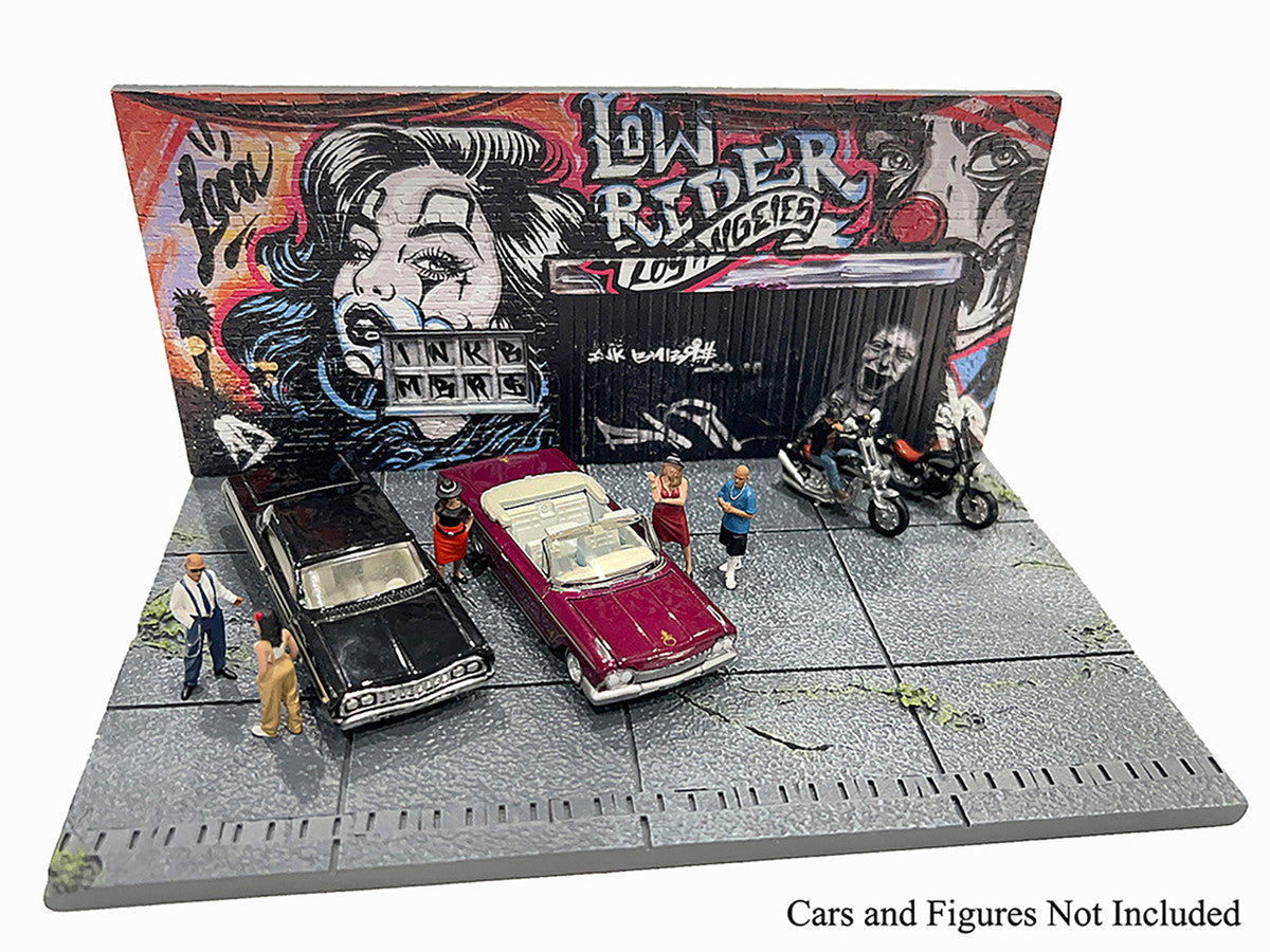 "American Diorama X INK BMBRS - LA Lowrider" Street Art Diorama for 1/64 Scale Models by American Diorama American Diorama