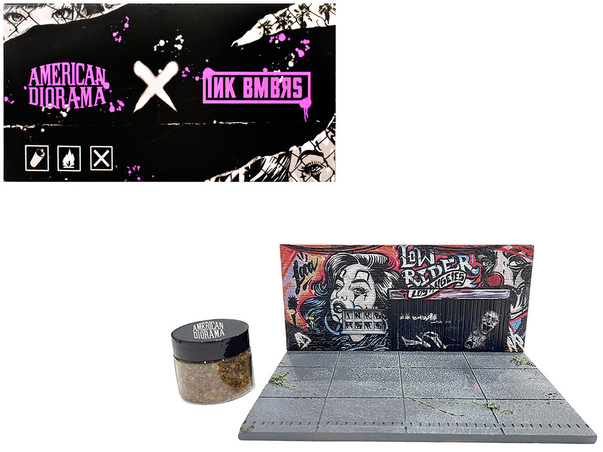 "American Diorama X INK BMBRS - LA Lowrider" Street Art Diorama for 1/64 Scale Models by American Diorama American Diorama