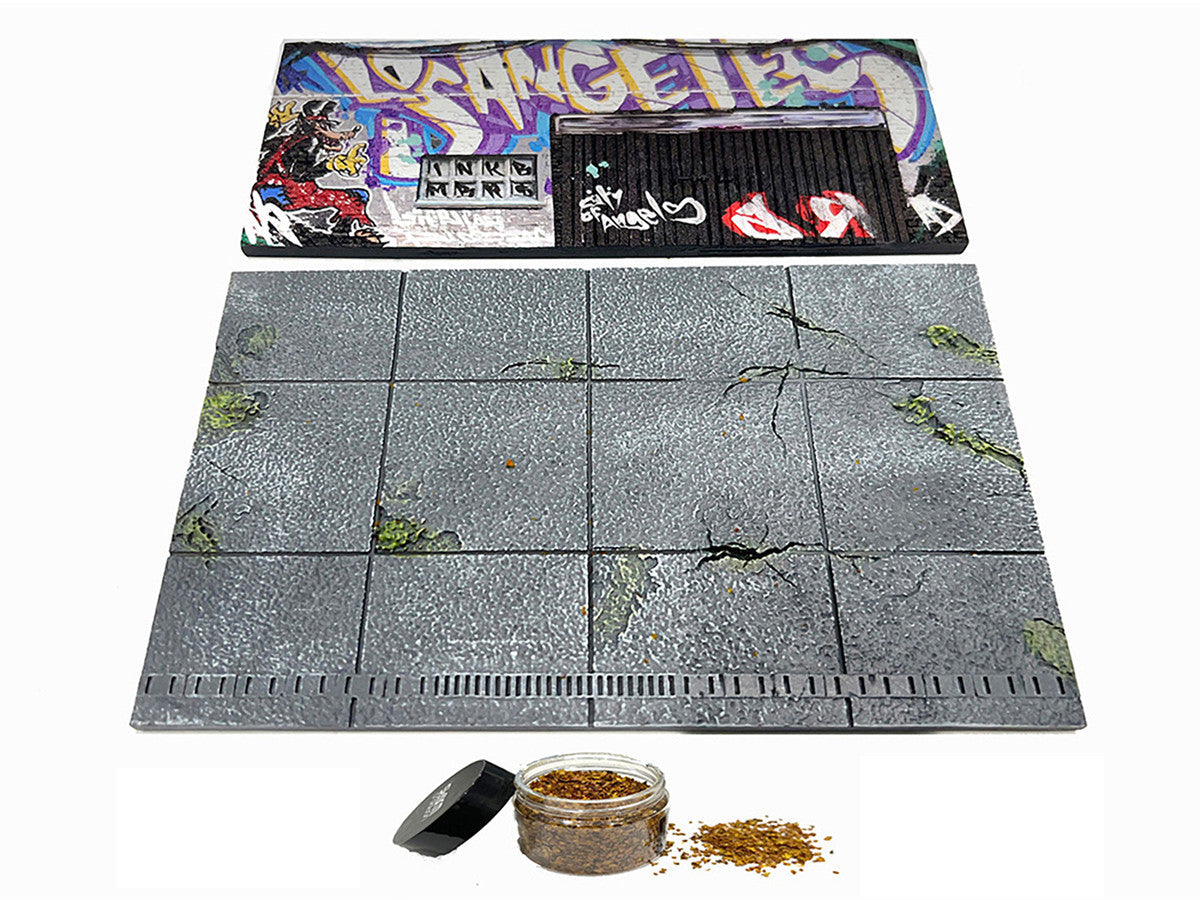 "American Diorama X INK BMBRS - LA Graffiti" Street Art Diorama for 1/64 Scale Models by American Diorama American Diorama