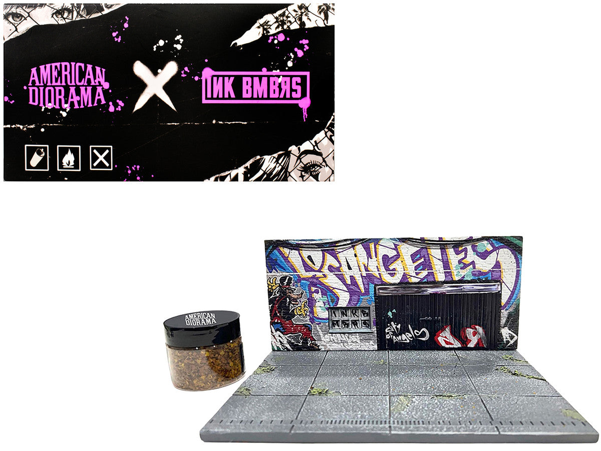"American Diorama X INK BMBRS - LA Graffiti" Street Art Diorama for 1/64 Scale Models by American Diorama American Diorama