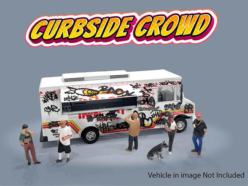 "Curbside Crowd" 6 piece Diecast Figure Set (6 Figures) Limited Edition for 1/64 Scale Models by American Diorama American Diorama