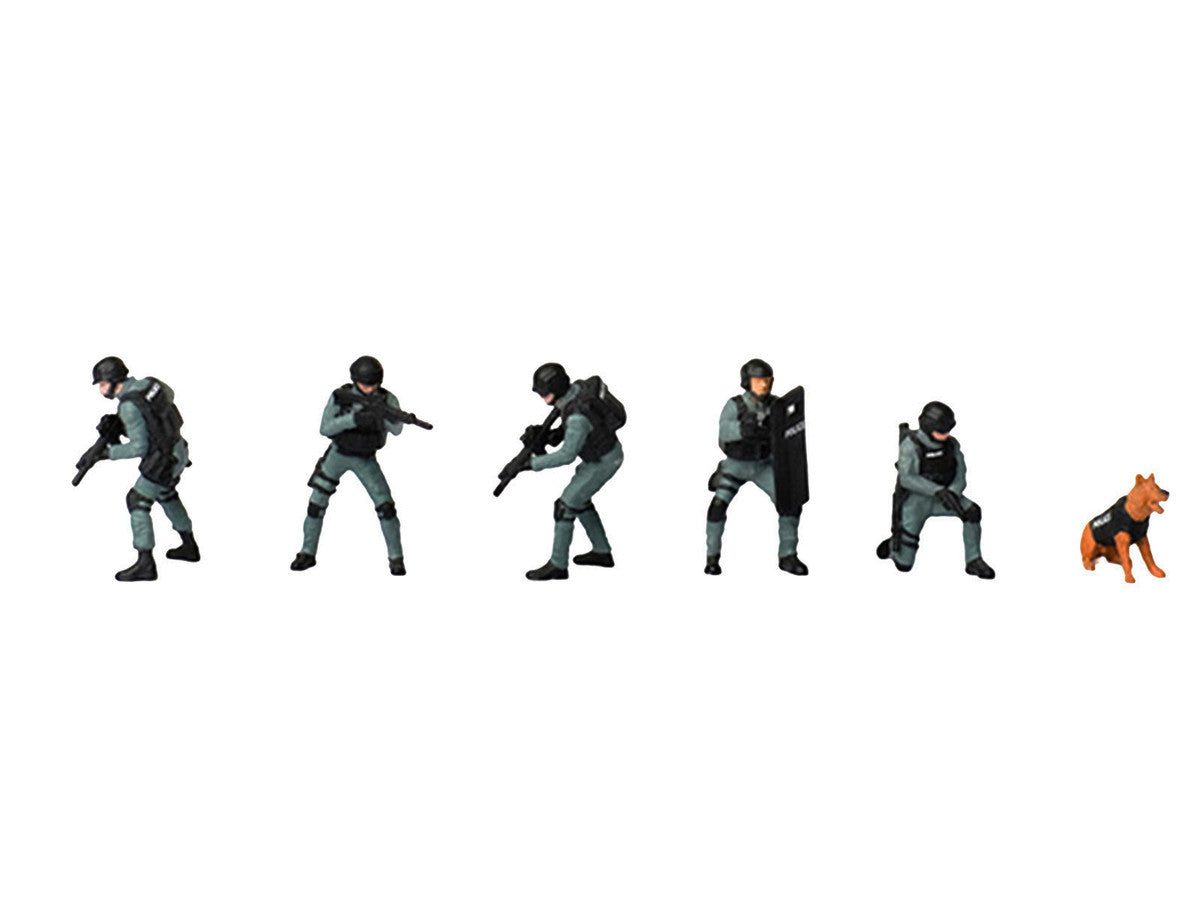 "Tactical Ops Alpha Team" 6 piece Diecast Figure Set (6 Figures) Limited Edition for 1/64 Scale Models by American Diorama American Diorama