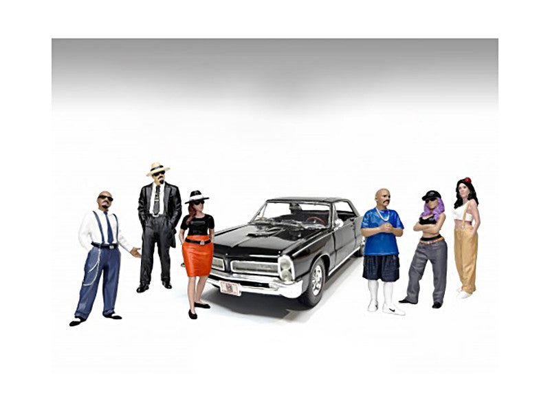 "Hanging Out 3" 6 piece Figure Set for 1/18 Scale Models by American Diorama American Diorama