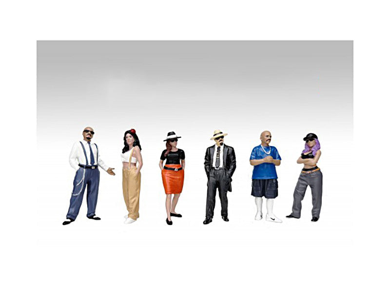 "Hanging Out 3" 6 piece Figure Set for 1/18 Scale Models by American Diorama American Diorama