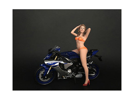 Hot Bike Model Cindy Figurine for 1/12 Scale Motorcycle Models by American Diorama American Diorama