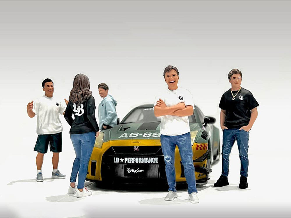 "Team Liberty Walk" 5 piece Figure Set for 1/18 Scale Models by American Diorama American Diorama