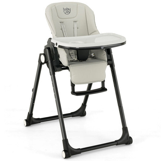 4-in-1 Baby High Chair with 6 Adjustable Heights-Gray - Color: Gray W2B