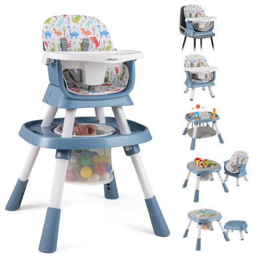 16-in-1 Baby High Chair with Activity Center and Booster Seat for Babies and Toddlers-Celadon - Color: Green W2B