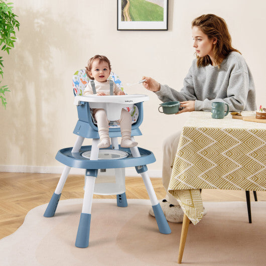16-in-1 Baby High Chair with Activity Center and Booster Seat for Babies and Toddlers-Celadon - Color: Green W2B