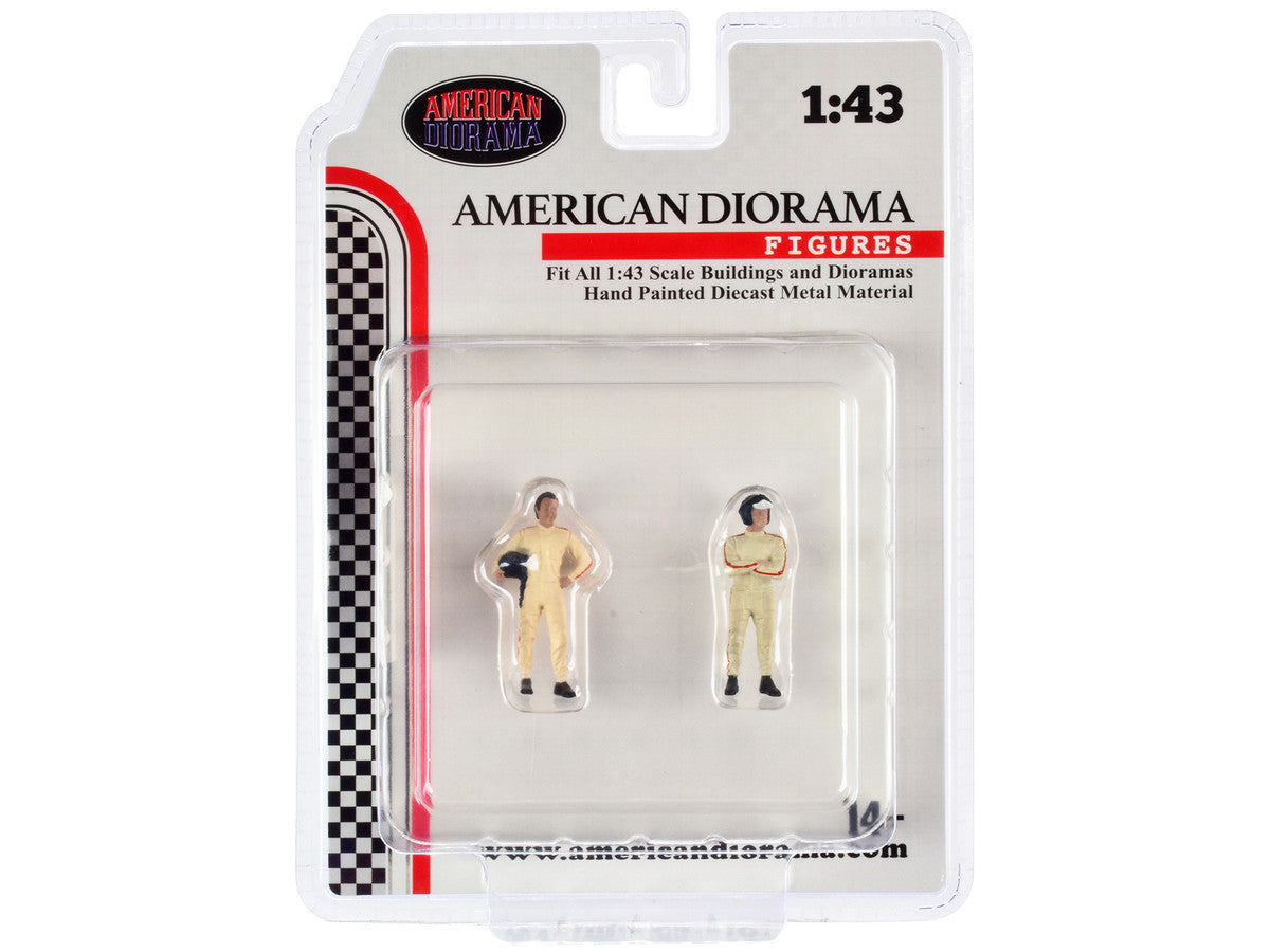 "Racing Legends" 60's Set of 2 Diecast Figures for 1/43 Scale Models by American Diorama American Diorama
