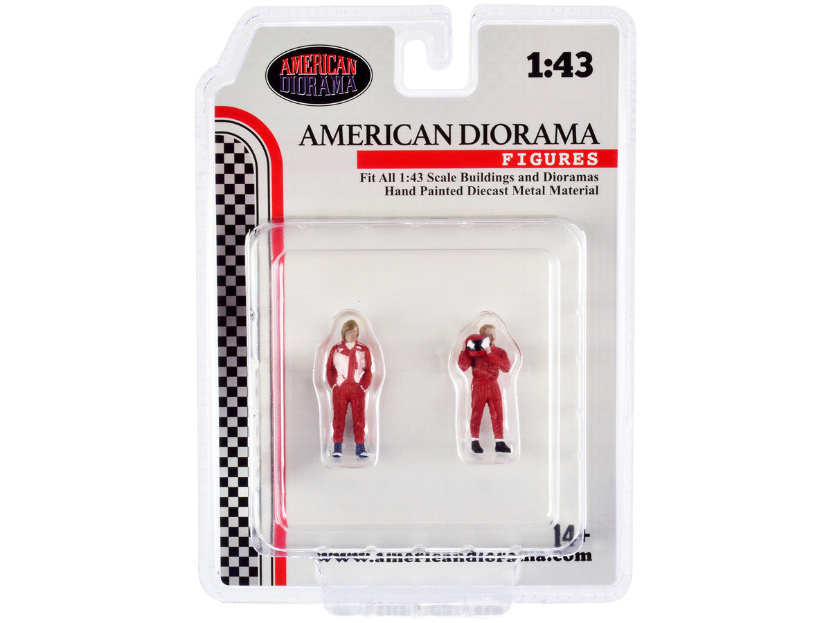 "Racing Legends" 70's Set of 2 Diecast Figures for 1/43 Scale Models by American Diorama American Diorama