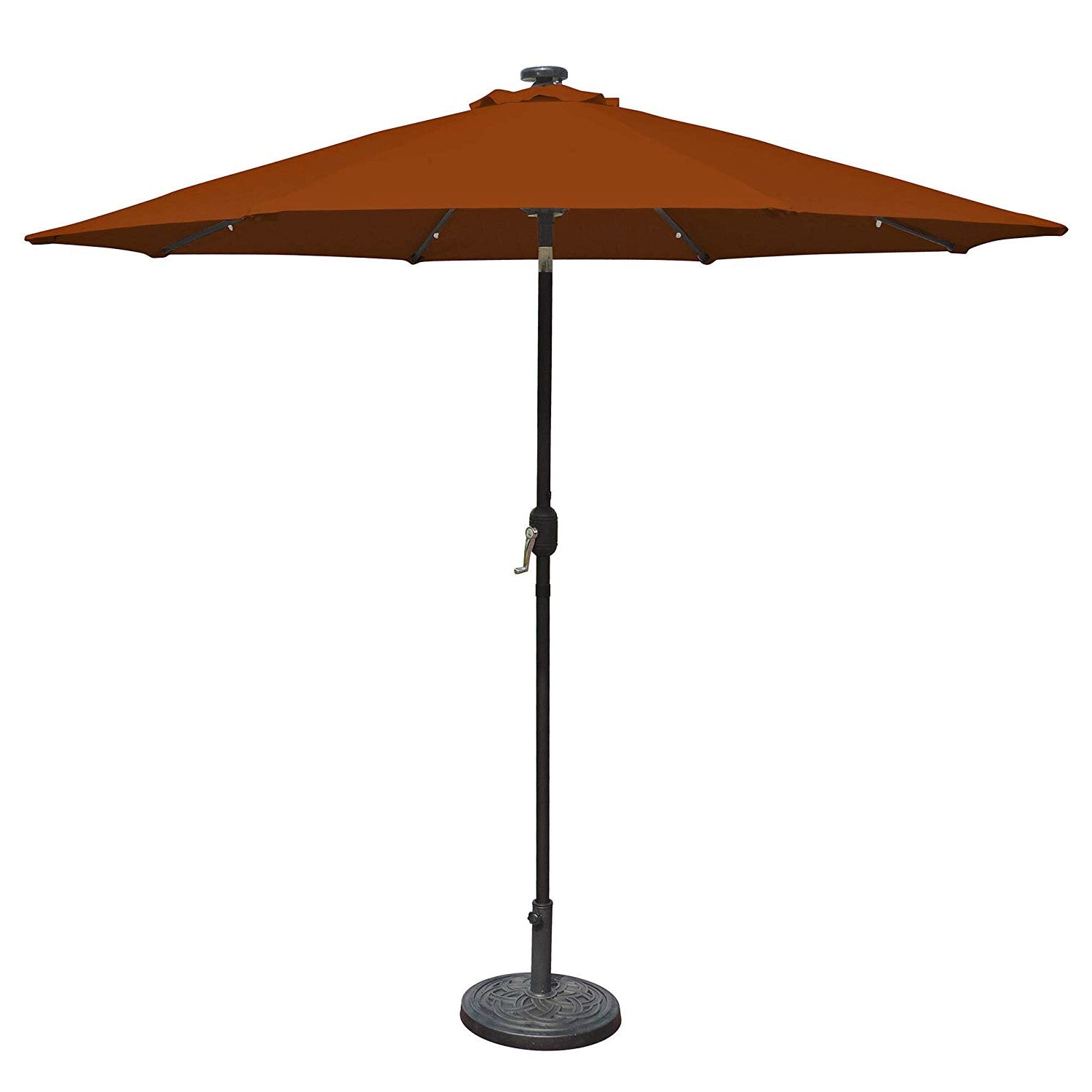 9 Foot Octagonal Olefin Market Umbrella with Auto-Tilt Terra Cotta FastFurnishings
