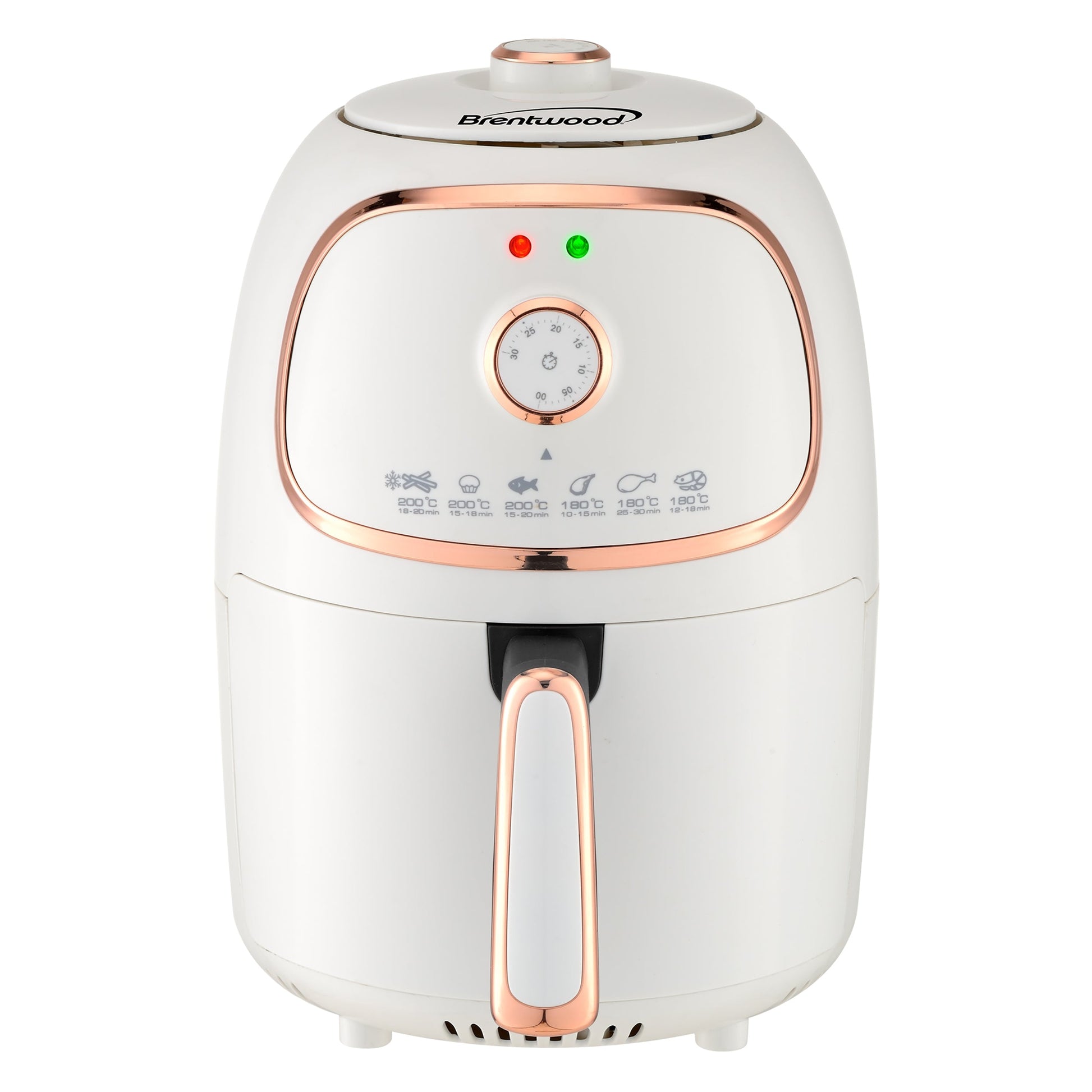Brentwood 2 Quart Small Electric Air Fryer with Timer and Temp Control- White W2B