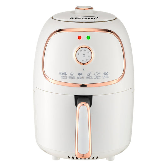Brentwood 2 Quart Small Electric Air Fryer with Timer and Temp Control- White W2B