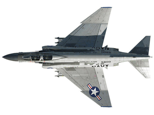 McDonnell Douglas F-4 Phantom II Aircraft "VF-96 Fighting Falcons Showtime 100 Lieutenant Randy Cunningham USS Constellation Vietnam" (1972) United States Navy "Collector Series" 1/144 Diecast Model by Air Force 1 Air Force 1