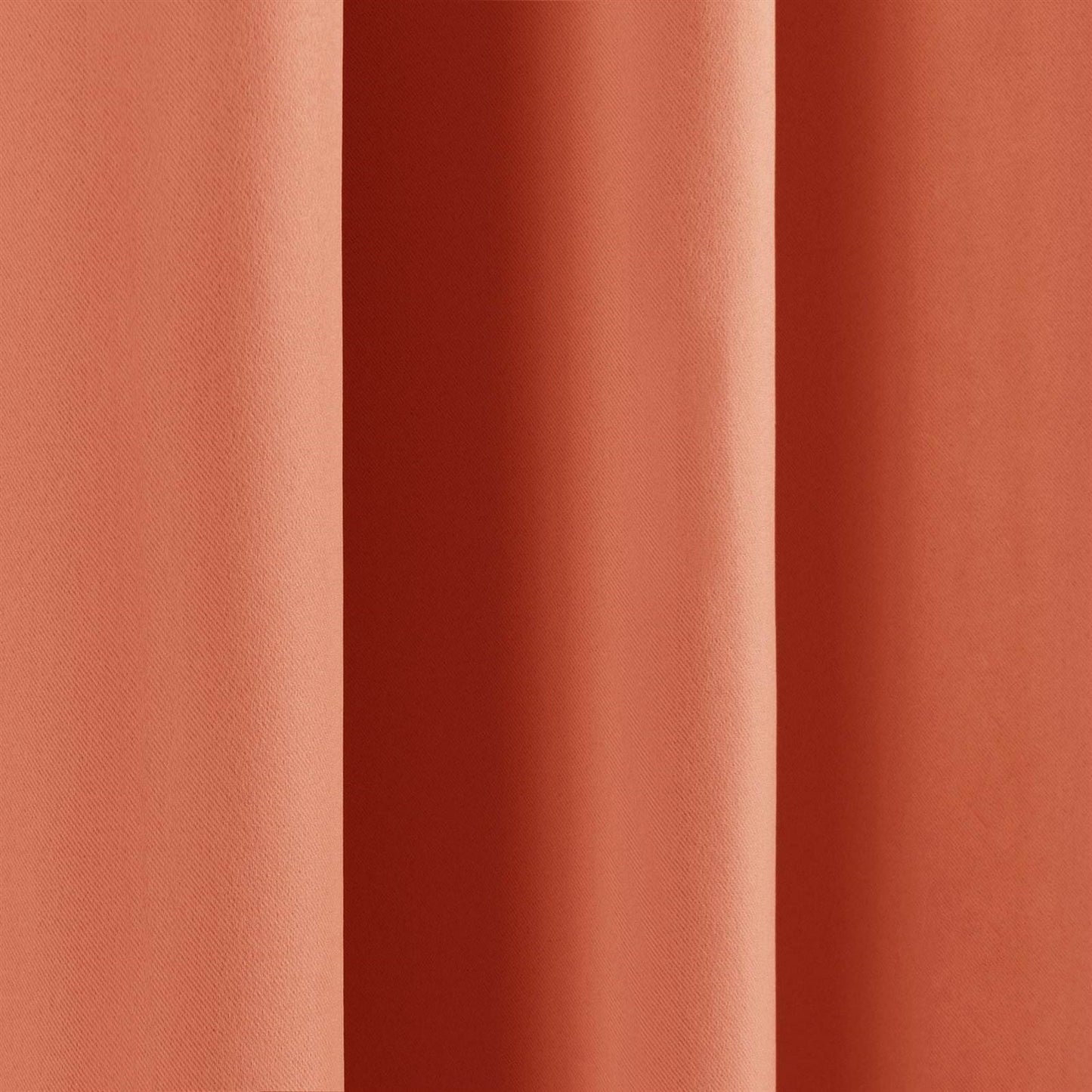 52 x 84 inch Solid Orange Apricot Thermal Blackout Curtain Panels - Set of 2 FastFurnishings
