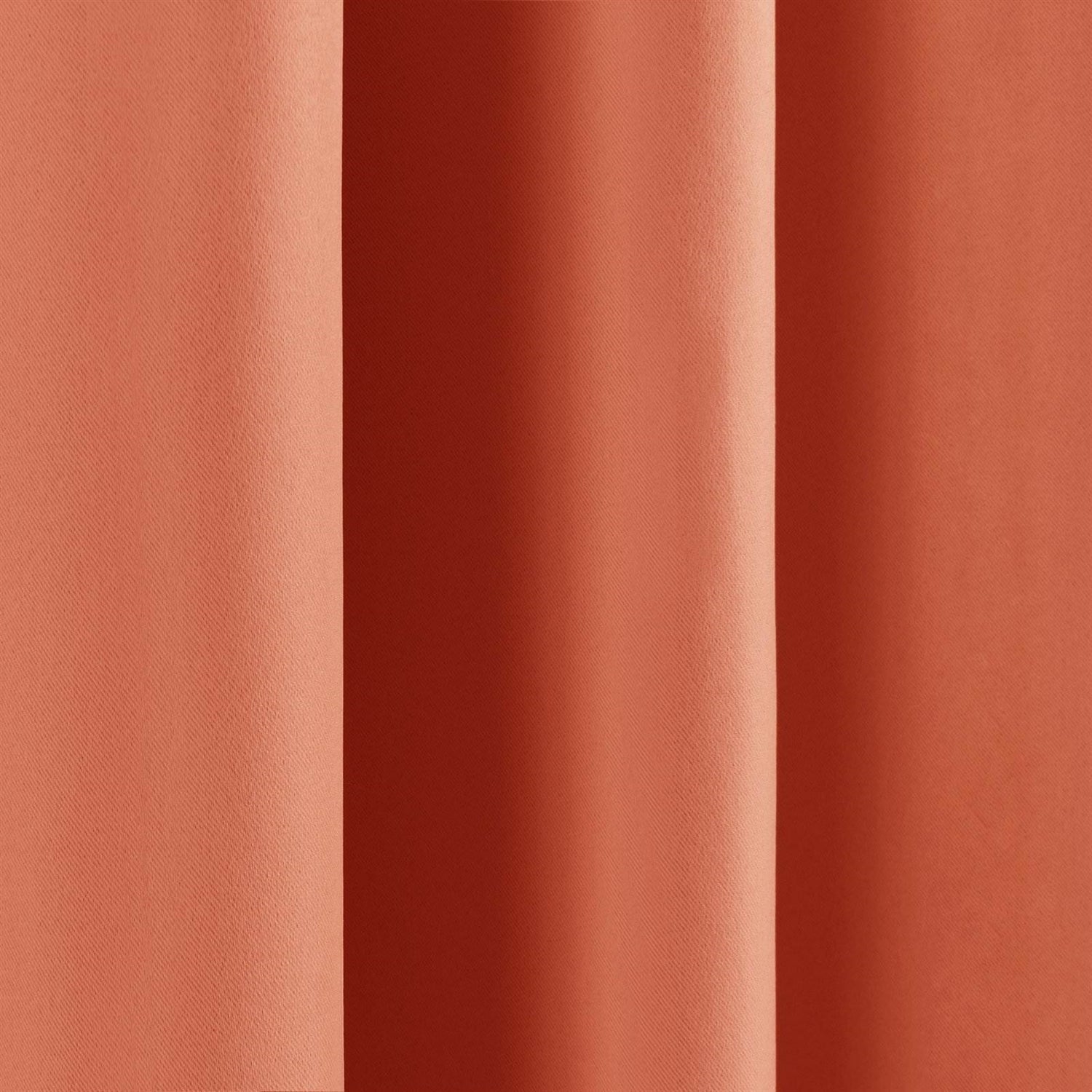52 x 84 inch Solid Orange Apricot Thermal Blackout Curtain Panels - Set of 2 FastFurnishings