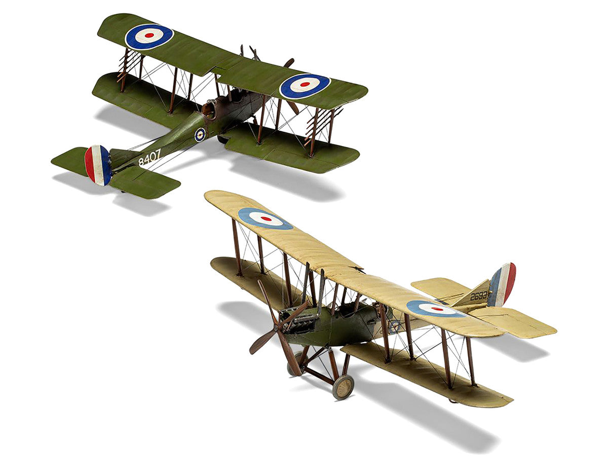 Level 2 Model Kit Royal Aircraft Factory BE2c Aircraft with 2 Scheme Options 1/72 Scale Plastic Model Kit by Airfix Airfix