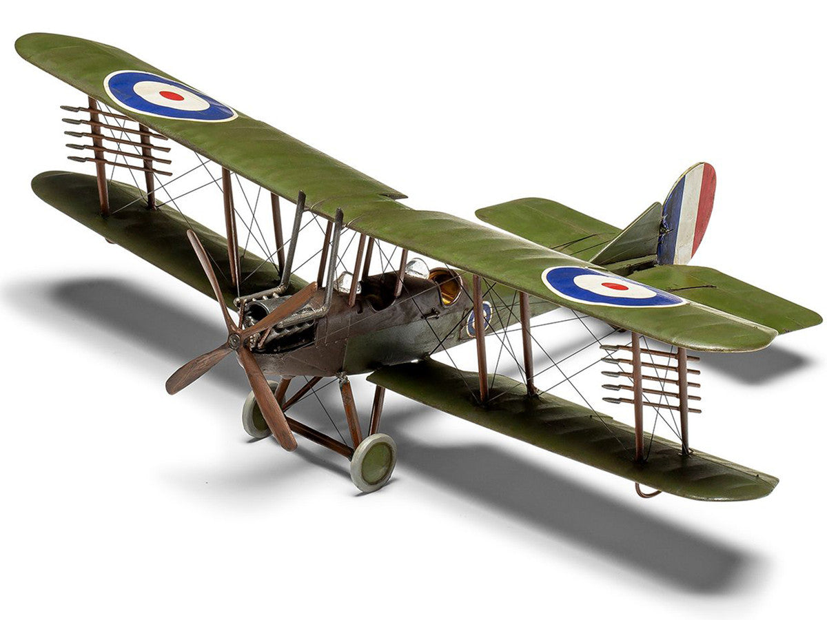Level 2 Model Kit Royal Aircraft Factory BE2c Aircraft with 2 Scheme Options 1/72 Scale Plastic Model Kit by Airfix Airfix