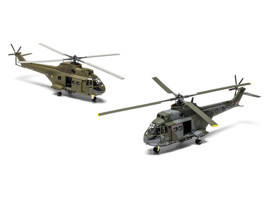 Level 2 Model Kit Westland Puma HC.1 Helicopter with 2 Scheme Options 1/72 Plastic Model Kit by Airfix Airfix