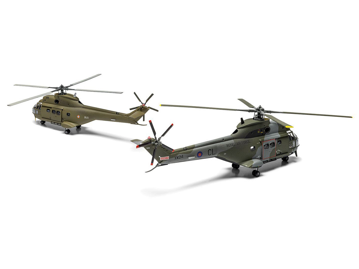 Level 2 Model Kit Westland Puma HC.1 Helicopter with 2 Scheme Options 1/72 Plastic Model Kit by Airfix Airfix