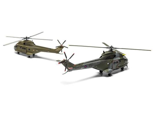 Level 2 Model Kit Westland Puma HC.1 Helicopter with 2 Scheme Options 1/72 Plastic Model Kit by Airfix Airfix