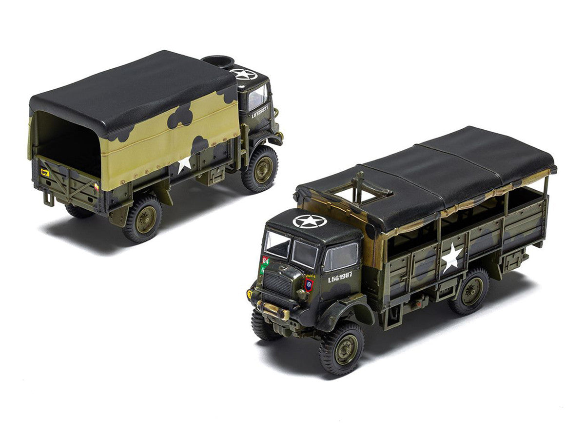 Level 2 Model Kit WWII 3-Ton General Service and Troop Trucks 1/76 Plastic Model Kit by Airfix Airfix