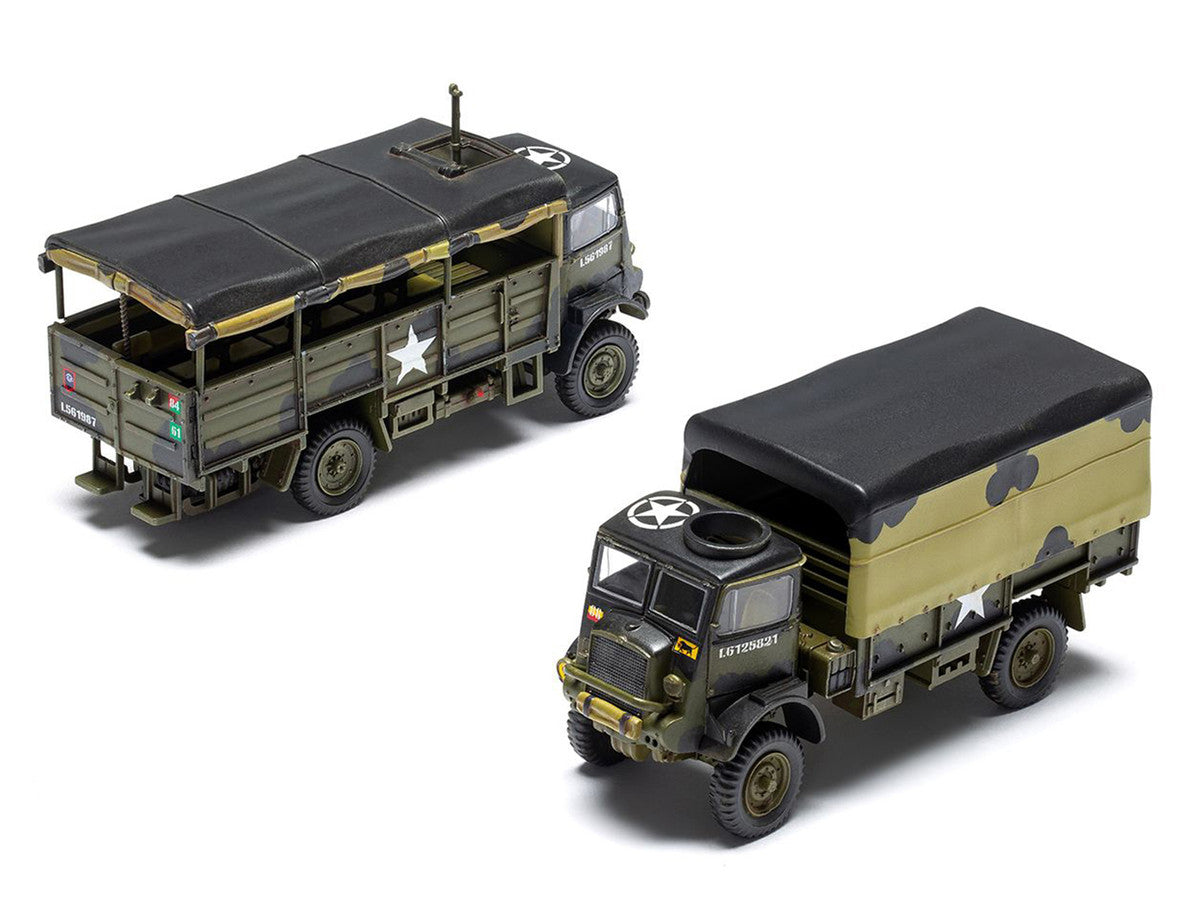 Level 2 Model Kit WWII 3-Ton General Service and Troop Trucks 1/76 Plastic Model Kit by Airfix Airfix