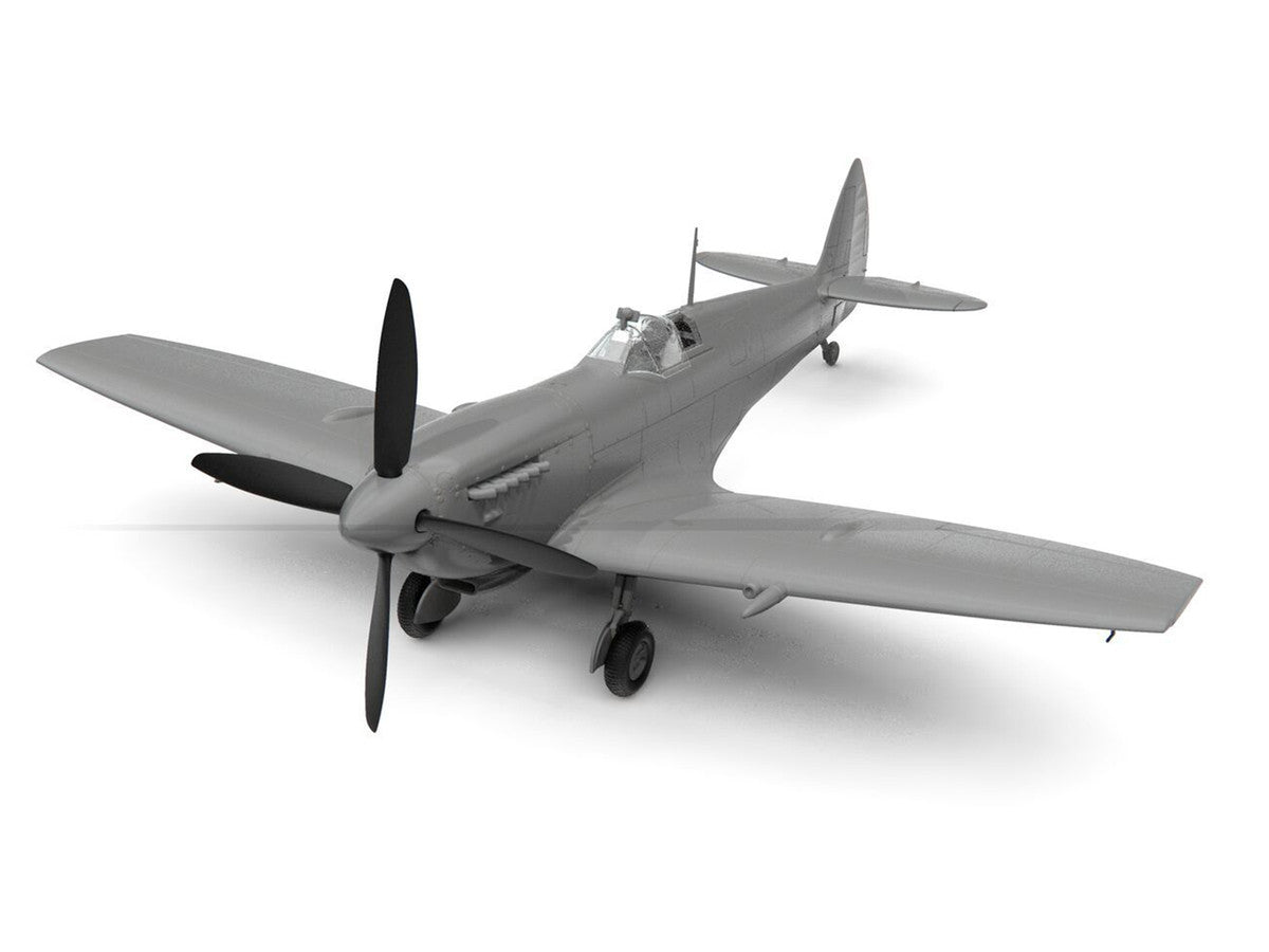 Level 2 Model Kit Supermarine Spitfire Mk.IXe Fighter Aircraft with 3 Scheme Options 1/48 Plastic Model Kit by Airfix Airfix
