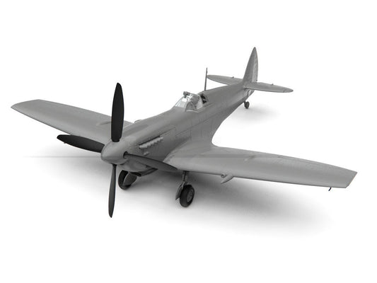 Level 2 Model Kit Supermarine Spitfire Mk.IXe Fighter Aircraft with 3 Scheme Options 1/48 Plastic Model Kit by Airfix Airfix