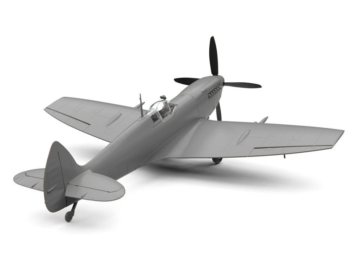 Level 2 Model Kit Supermarine Spitfire Mk.IXe Fighter Aircraft with 3 Scheme Options 1/48 Plastic Model Kit by Airfix Airfix