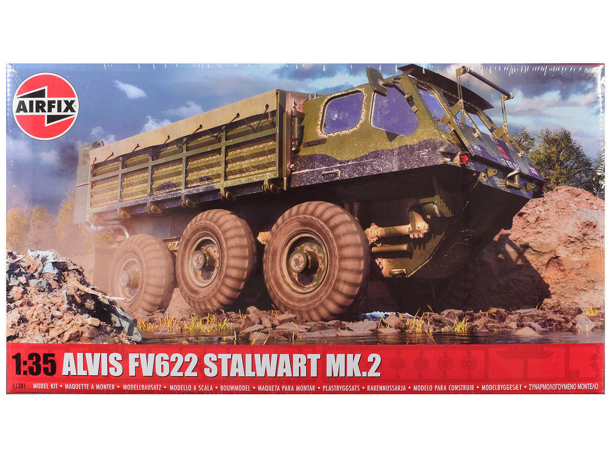 Level 3 Model Kit Alvis FV622 Stalwart Mk.2 Military Truck with 3 Scheme Options 1/35 Scale Plastic Model Kit by Airfix Airfix