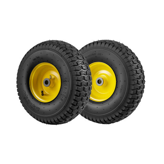 15 x 6.00-6 Tube-type Tires & Wheels 2 Pack 4 PR Tires-Yellow W2B