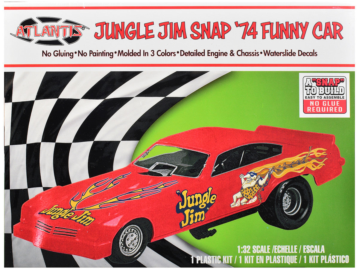 Model Kit 1974 Funny Car "Jungle Jim" (Snap-to-Build) 1/32 Scale Model by Atlantis Atlantis