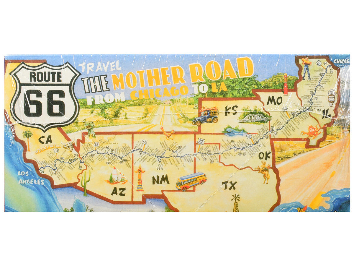 Skill 3 Model Kit 1955 Chevrolet Bel Air Hardtop "Route 66" 1/25 Scale Model by Atlantis-3