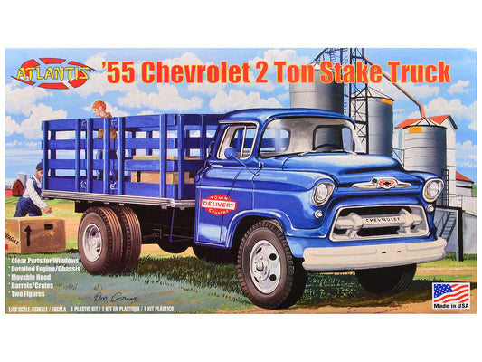 Skill 2 Model Kit 1955 Chevrolet 2-Ton Stake Truck 1/48 Scale Model by Atlantis Atlantis
