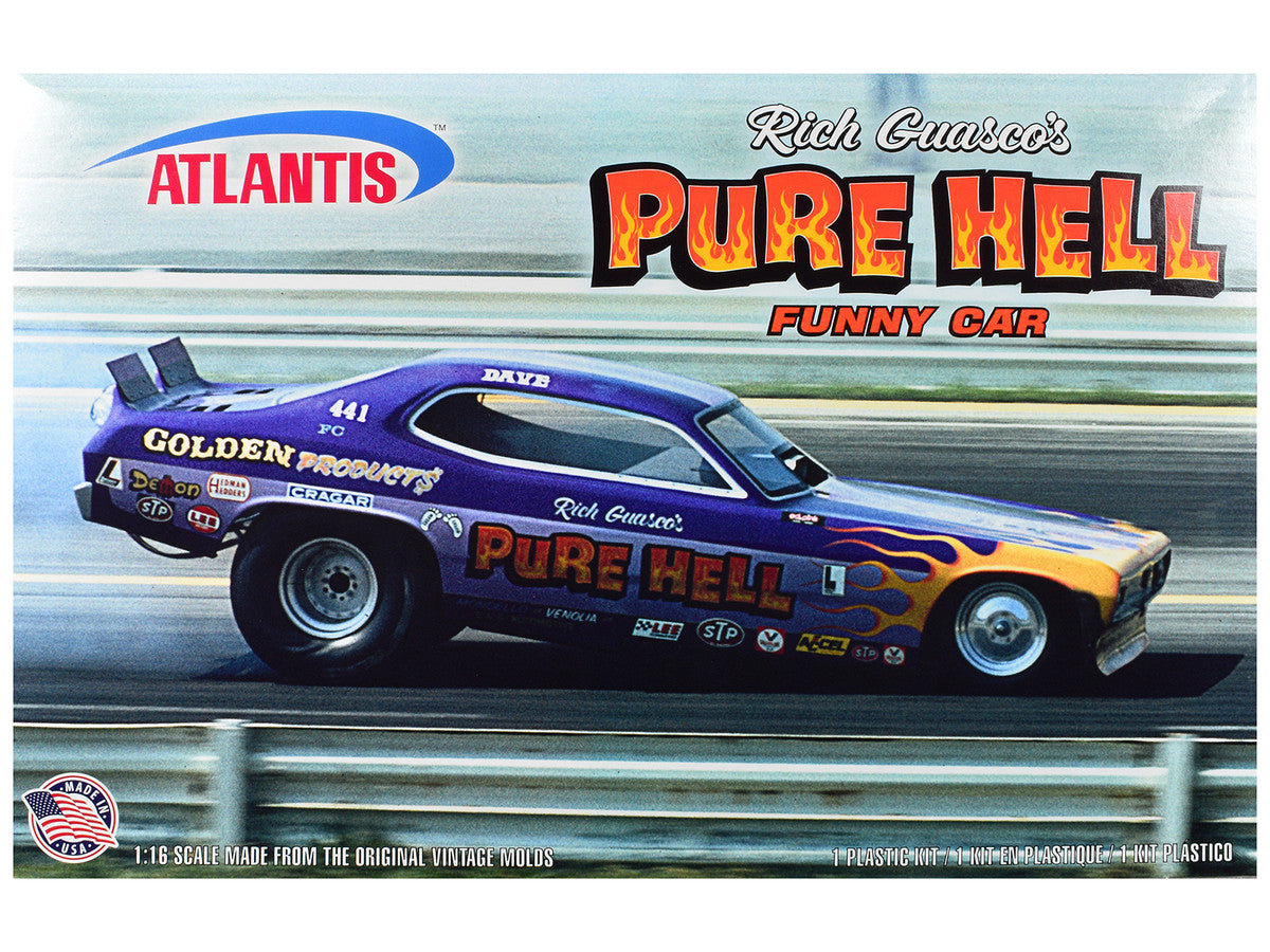 Skill 3 Model Kit Rich Guasco's "Pure Hell" Funny Car 1/16 Scale Model by Atlantis Atlantis