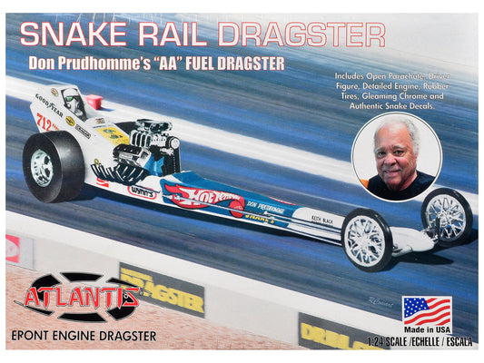 Skill 2 Model Kit Don the Snake Prudhomme's "AA" Fuel Front Engine Rail Dragste 1/24 Scale Model by Atlantis-0