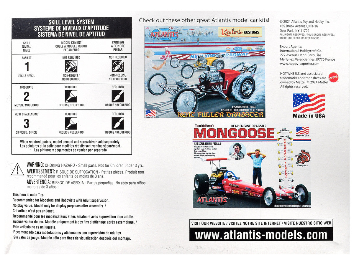 Skill 2 Model Kit Don the Snake Prudhomme's "AA" Fuel Front Engine Rail Dragste 1/24 Scale Model by Atlantis-4