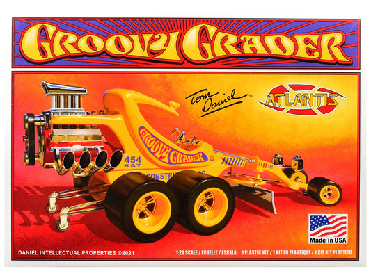 Skill 2 Model Kit Tom Daniel's Groovy Grader Dragster 1/24 Scale Model by Atlantis Atlantis