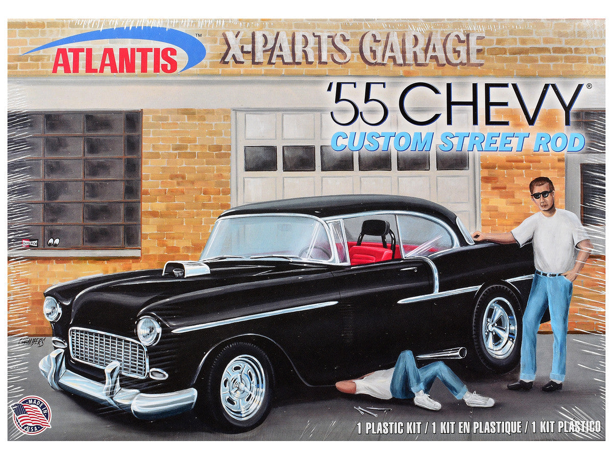Skill 3 Model Kit 1955 Chevrolet Custom Street Rod "X-Parts Garage" 1/25 Scale Model by Atlantis Atlantis