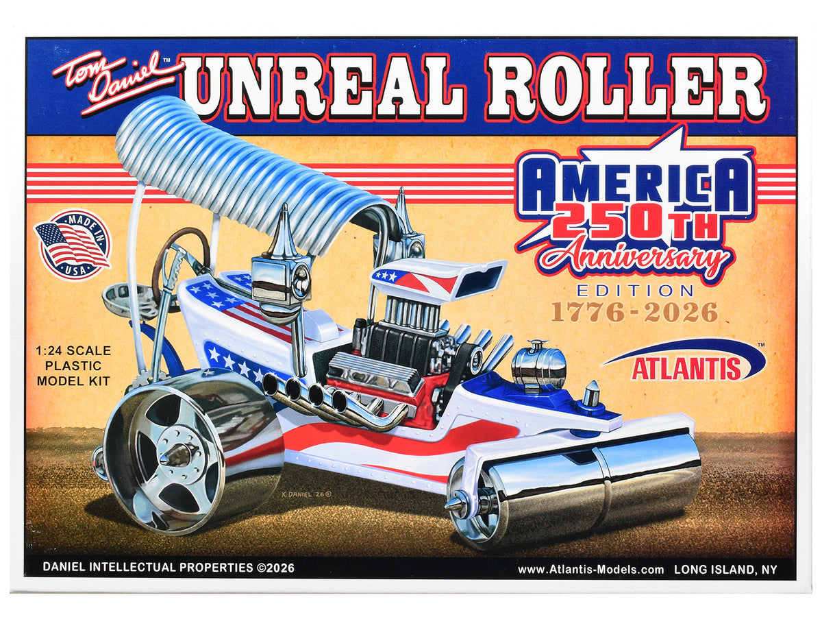 Skill 2 Model Kit Tom Daniel's Unreal Roller "America 250th Anniversary" Edition 1/24 Scale Model by Atlantis Atlantis