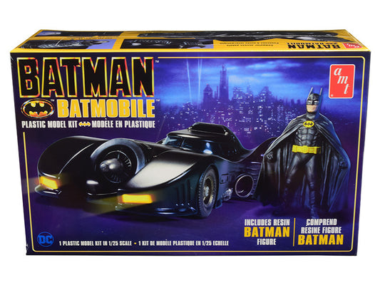 Skill 2 Model Kit Batmobile with Resin Batman Figurine "Batman" (1989)  1/25 Scale Model by AMT-0